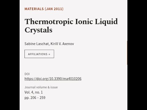 Thermotropic Ionic Liquid