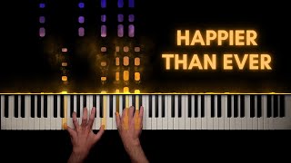 Billie Eilish - Happier Than Ever | Piano Cover + Sheet Music chords