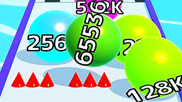 Ball Run Infinity Number Up To (128M, 256M, 512M, 1024M) ! All Levels Gameplay Part 215 android, ios