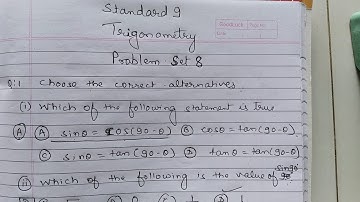 Standard 9, Trigonometry, problem set 8