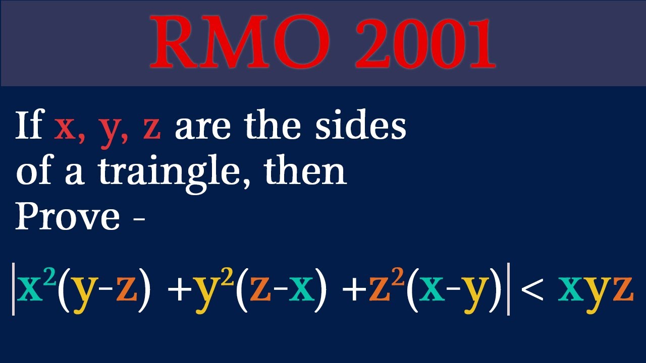 Indian Mathematical Olympiad | RMO 2001