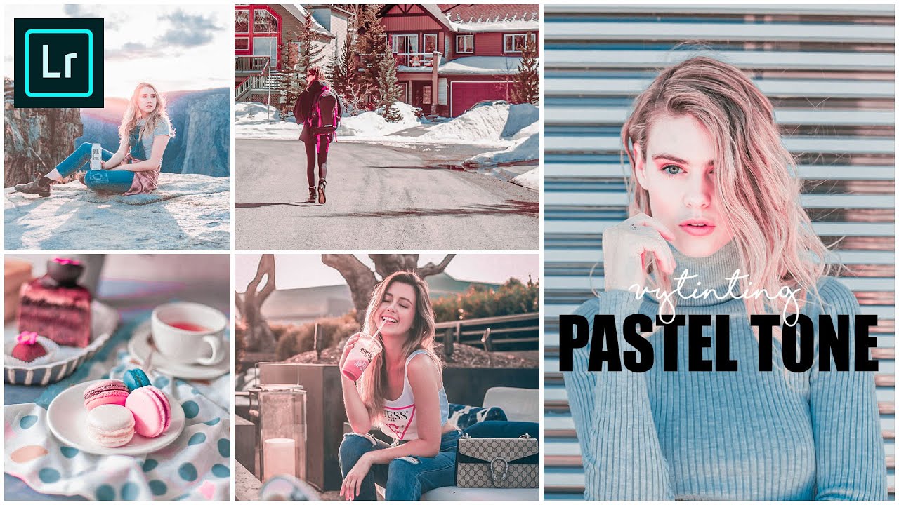 Tone PASTEL PINK & BLUE  | Share Lightroom Mobile Presets | Công Thức Lightroom Tone Hồng Tone Xanh