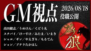 【第21回】#ガチ狼 Season5／GM 髙橋ヨスガ視点 【ZOOM人狼 高田健志さん主催】