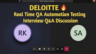 DELOITTE🔥 Automation Testing Interview Q&A #automationtesting #softwaretesting #selenium #playwright