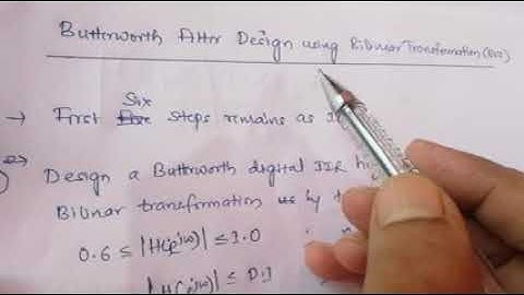 Butterworth Filter Design using BLT