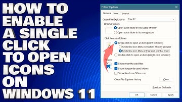 How To Enable A Single Click To Open Icons on Windows 11