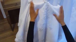 Bridal Gown American Bustle Tutorial & How To Make The Loops. Avoid Paying High Priced Alterations.