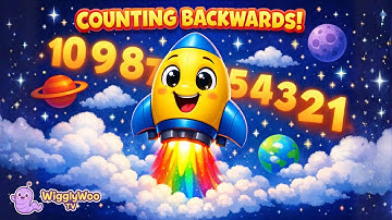 Counting Backwards 10 to 1 🚀 | Number Song for Kids | Learn Numbers | Preschool Math | Kids Videos