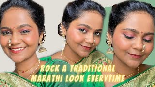How To Rock A Traditional Marathi Makeup Look | #marathimakeup #makeuptutorial screenshot 5