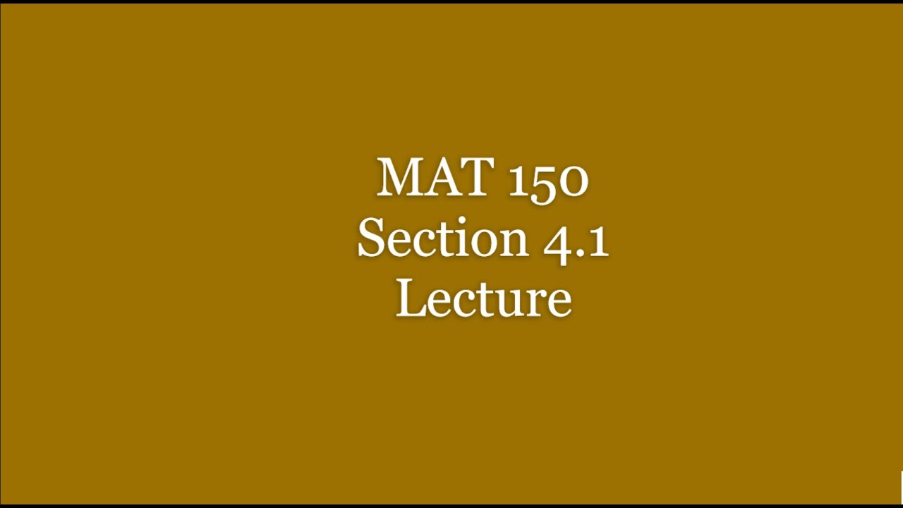 Section 4 1 YouTube