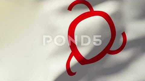 Ingushetia Flag Waving In The Wind. Looping Sun Rises Style. Animation Loop