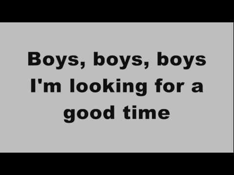 Sabrina   Boys boys boys Lyrics on Screen