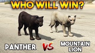 GTA 5 ONLINE : PANTHER VS MOUNTAIN LION (WWHO WILL WIN?)