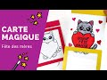 Carte magique  bonne fte maman  chat kawaii