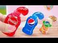 COCA COLA PEPSI or CANDY HONEY JELLY 🤔 How To Make Miniature Jelly Bottle 🍹 Sweet Mini Cakes Recipe