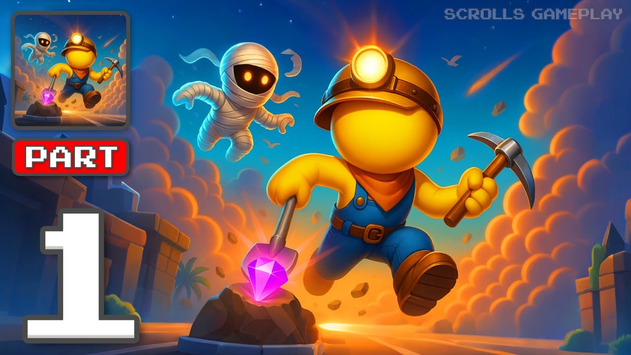 Sky Miner - Gameplay Walkthrough Part 1 - Build In The Clouds (iOS, Android)