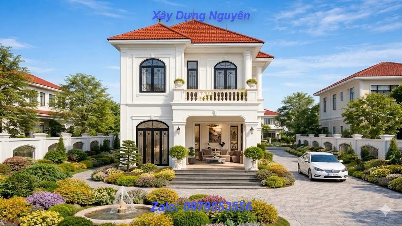 Mẫu Biệt Thự 2 Tầng Mái Nhật Diện Tích 8x15m Thiết Kế 3 Phòng Ngủ #nha2tang #mainhat