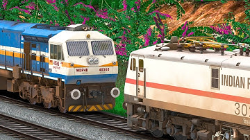 WAP7 to WDP4D LOCOMOTIVE CHANGE | BUMPY RAILROAD | RAILWORKS 3 | INDIAN TRAIN SIMULATOR GAMEPLAY