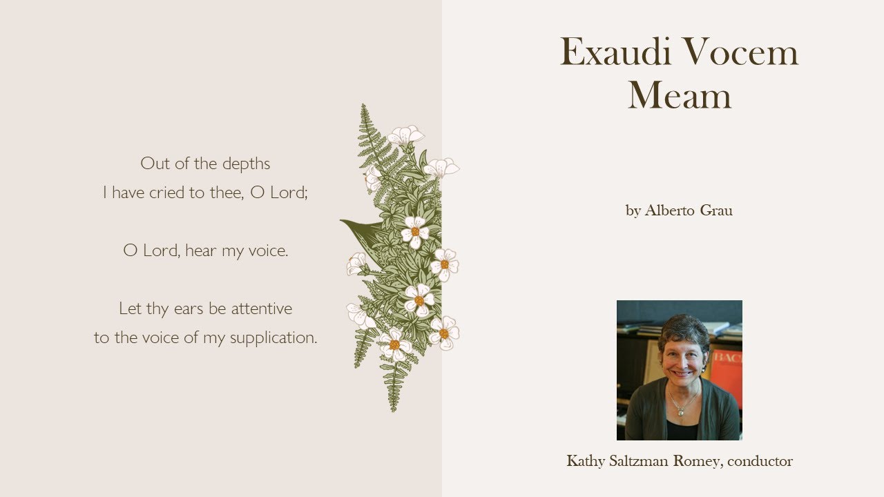 Minnesota Chorale sings Alberto Grau's "Exaudi Vocem Meam" led by Kathy Saltzman Romey