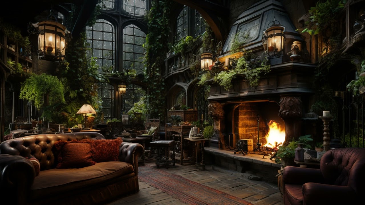 Relaxing Sounds of a Cross between Gentle Rain and Smoldering Fire - The Perfect Place to Find Sleep