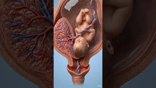 Baby And Placenta in The Womb | Delivery Moment #science #facts #3danimation