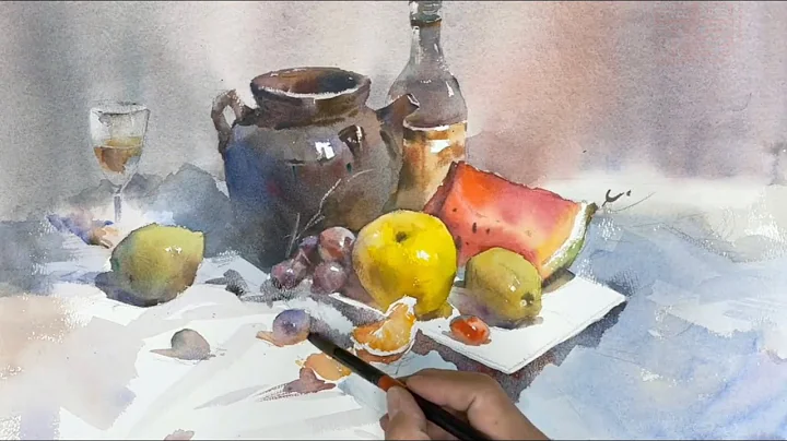How to use watercolor 🎨 still life painting demonstration thumbnail