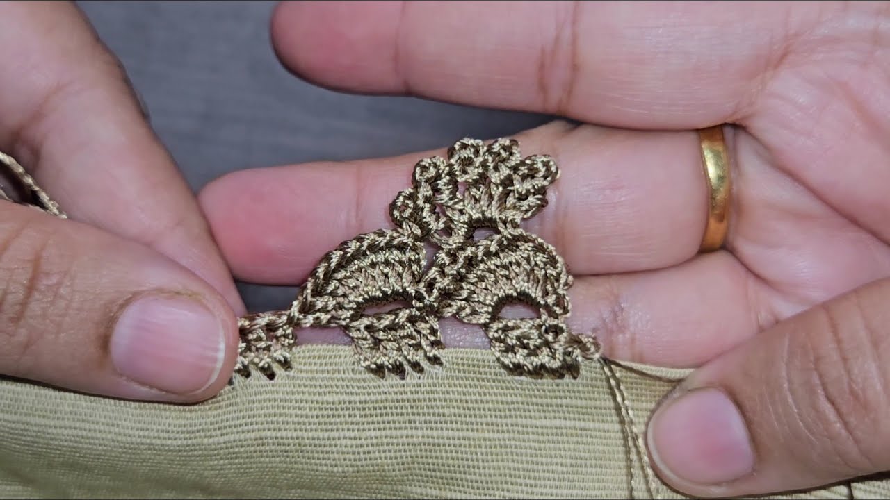 Easy and simple crochet dupatta Lace design tutorial/How to crochet lace edging/Qureshia lace