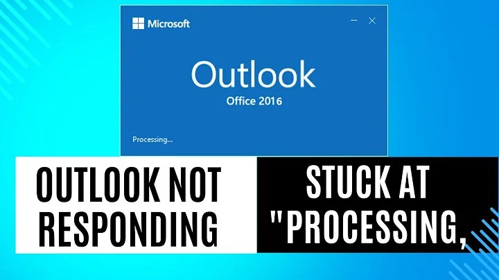 Outlook not responding stuck at Processing, stopped working #technology #outlook #troubleshooting
