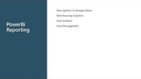 Dynamics 365 for Manufacturing – Power BI Reports
