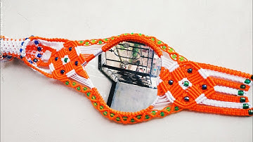 Macrame Beautiful Heart Shape Mirror Tutorial In Hindi || Full HD Part
