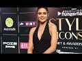 Priyanka Chahar Chaudhary In Black Arrives At Bollywood Hungama Style Icons Awards 2024