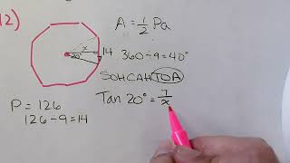 Geometry (Honors) Chapter 11 Practice Test: Circumference and Area