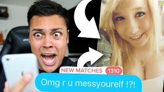 REACTING TO MY TINDER !!! (OMG I GOT RECOGNIZED)