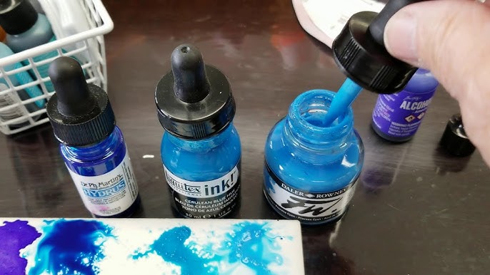 152 Alcohol Ink Vs Acrylic Ink Vs Bombay Ink Comparison, Reaction With  Alcohol & Water & Blanco - Youtube