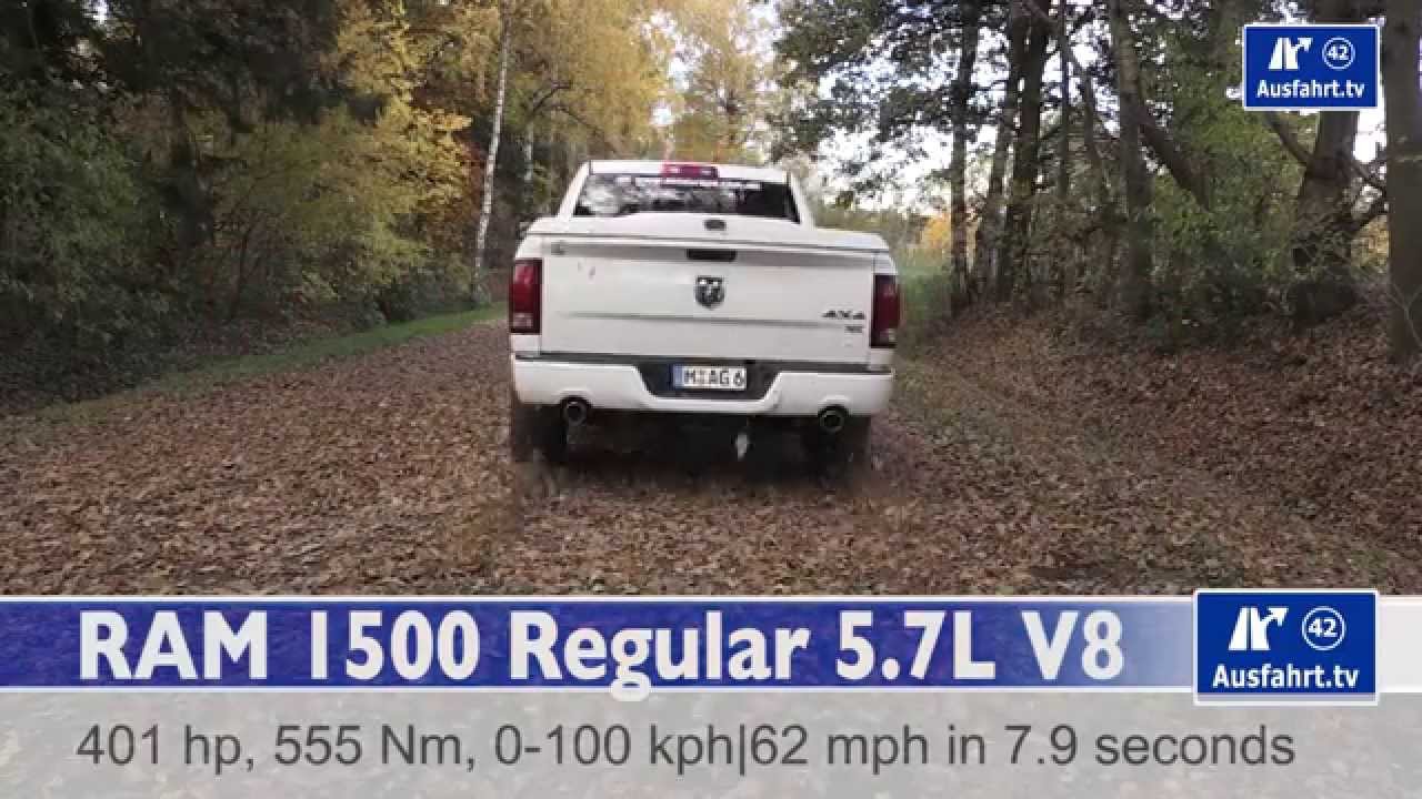 2015 RAM 1500 Regular V8 - Tachovideo 0-100 km/h mph Beschleunigung - YouTube