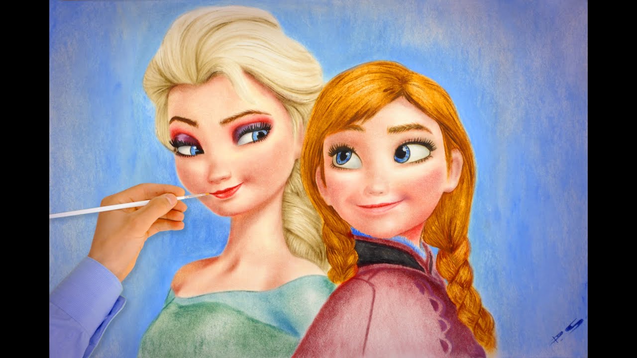 ⁣Frozen Elsa Anna AMAZING (How To Draw) Walt Disney Pictures