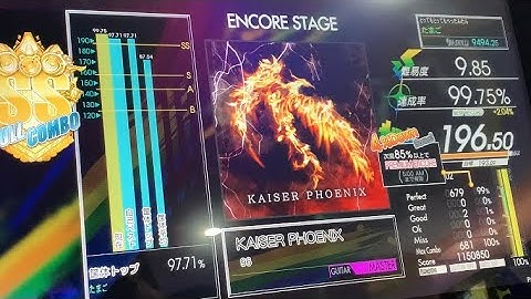 【GITADORA NEX+AGE】KAISER PHOENIX Master Guitar 9.85 FULLCOMBO