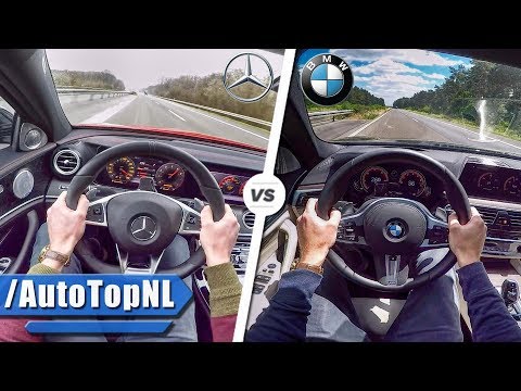 BMW 5 Series Vs Mercedes Benz E Class M550i Vs AMG E43 SOUND AUTOBAHN POV & 0-250km/h By AutoTopNL