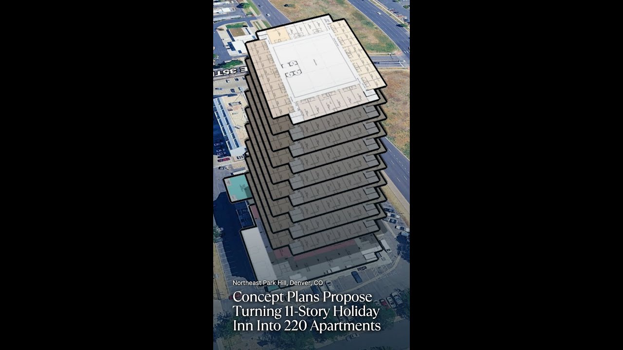 Concept Plans Propose Turning 11-Story Holiday Inn Into 220 Apartments