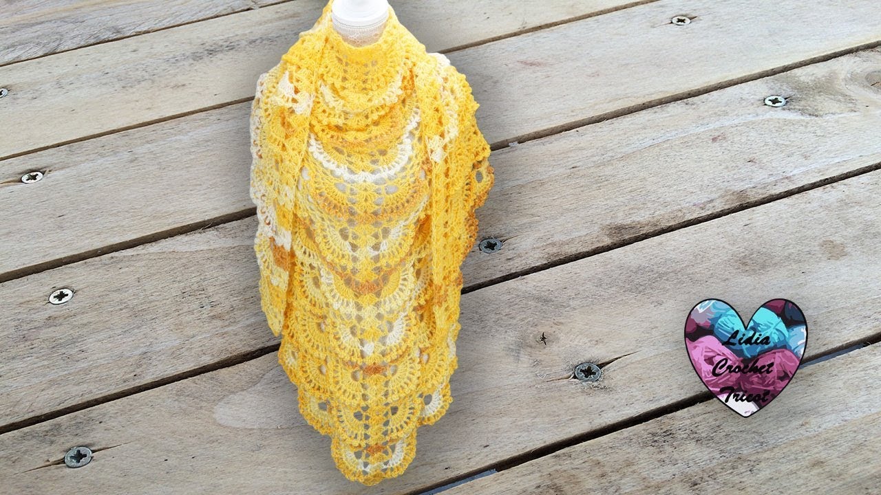 Châle pamplemousse crochet relief