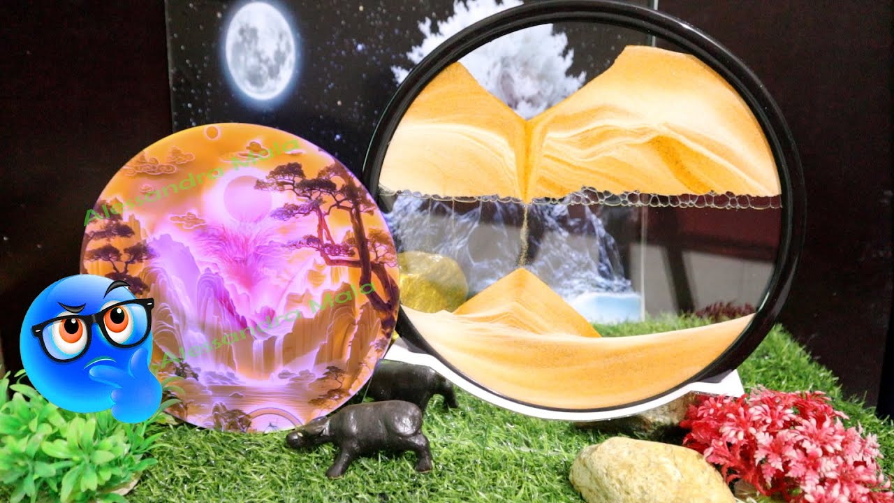 Relaxing Sand Art Reveals The Hidden Beauty in A Landscape Painting Of Mountains And Streams