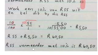 Vermeerder Met N Sekere Persentasie Graad 7 Wiskvaw Wiskdo