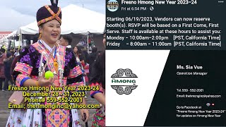 FRESNO HMONG NEW YEAR  2023 - 2024 QHIB MUAG ROOJ / BOOTHS 06/19/2023  RAU NEJ COV TUB LAG LUAM LAWM