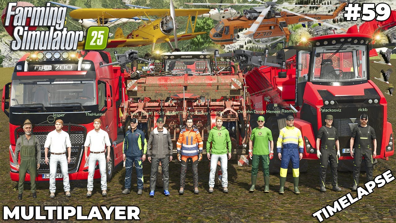 🥔 БОЛЬШОЙ УРОЖАЙ КАРТОФЕЛЯ - 12 КОМБАЙНОВ И ОГРОМНАЯ КОМАНДА В ДЕЙСТВИИ 🚜 | GEISTAL | FS 25 Много...