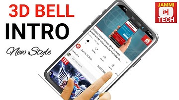3D subscribe and bell intro noti fication || how to creat bell icon notification #jammi_ki_tech