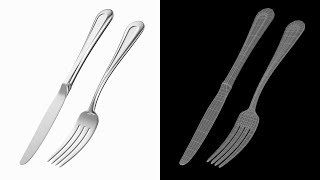 Table Dinner Knife and Fork Classic Cutlery 3D Model (preview)