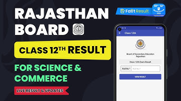 Rajasthan Board 12th Result 2022 Check Now FASTRESULT App | Live Result Updates | RBSE 12 Result