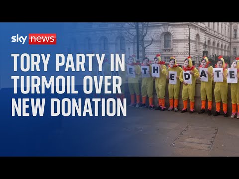 Conservative party in turmoil over new donations