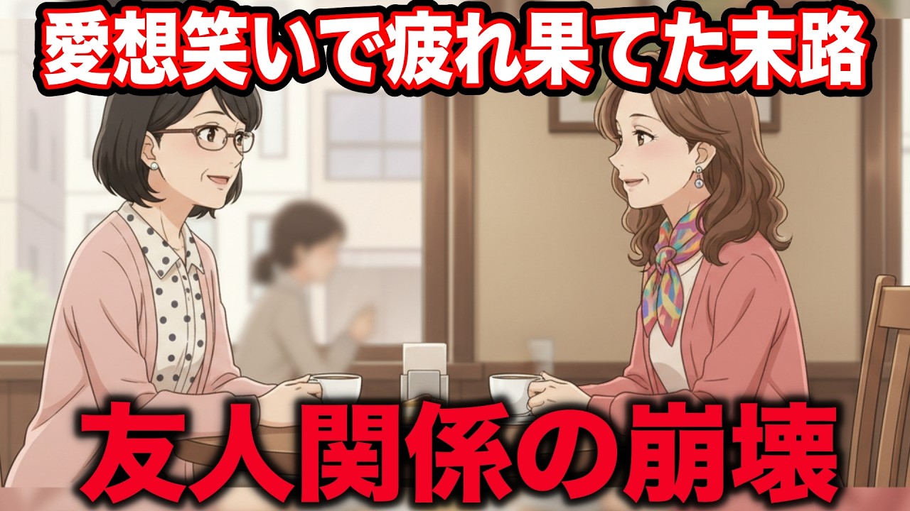 年齢を重ねて変化する友人関係.. 心がすり減る 疲れる関係を終わりにしました。老後の幸せ | 老後の友達 | シニア 【シニア朗読雑学・アニメ漫画】