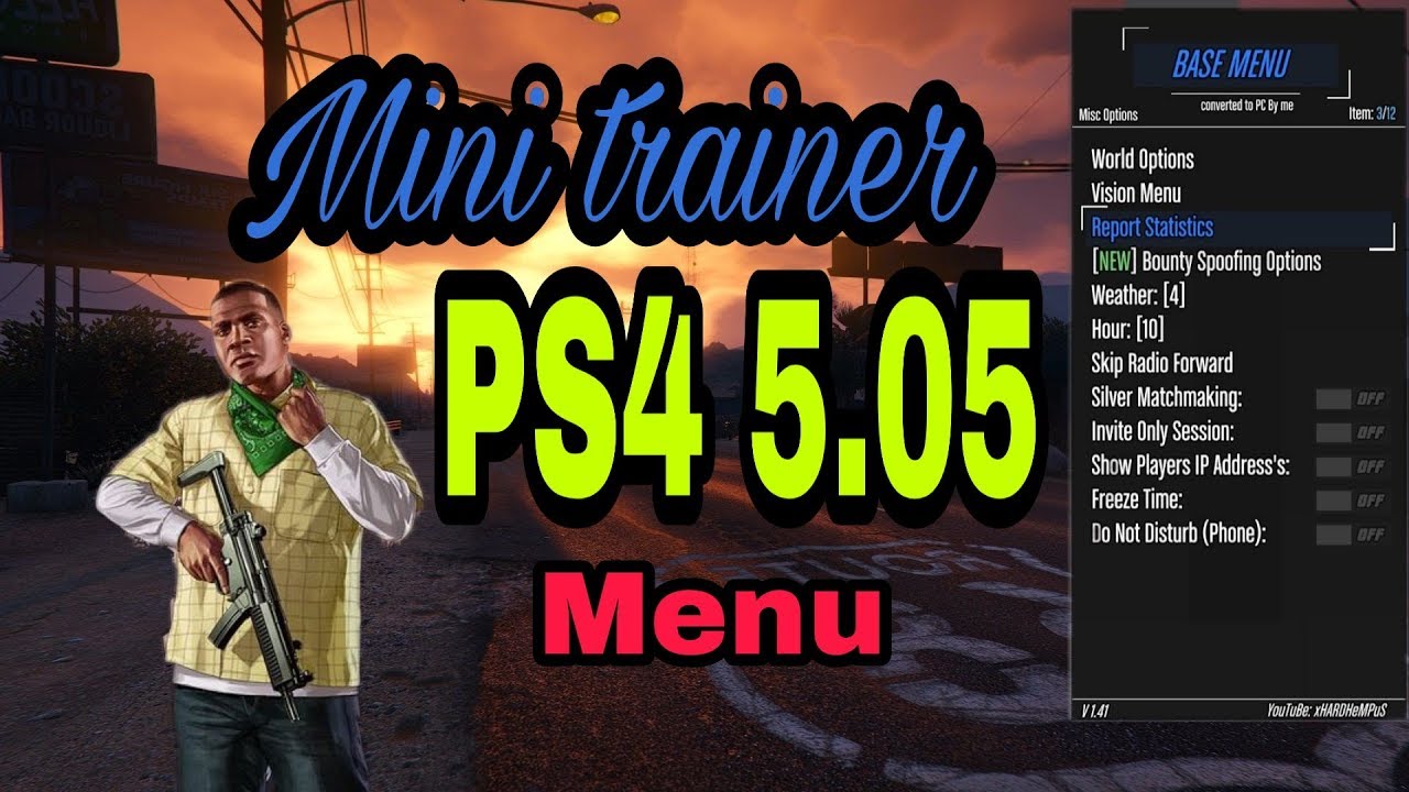 new released gta 5 mod menu for ps4